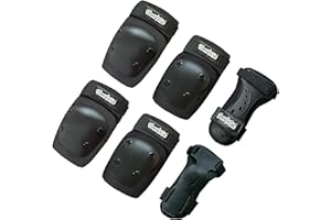 Simply Kids Knee and Elbow Pads with Wrist Guards, HardSoft Pad Tech. - CPSIA Certified Protective Gear Set - Inline Roller Skate Skateboard Bike Knee Pads for Kids Child Girls Boys Toddler Youth