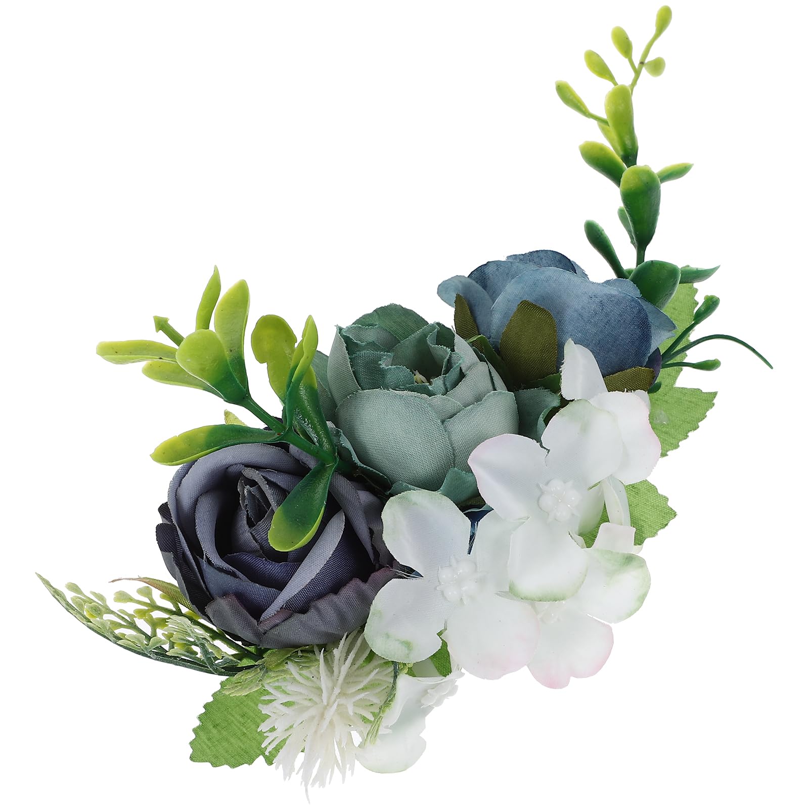 VILLCASE Artificial Rose Flower Hair Comb Metal Decorative Side Comb for Women Bridal Hair Accessory Wedding Hairpiece Stylish Styling Clip