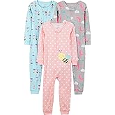 Simple Joys by Carter's baby-boys 3-pack Snug Fit Footless Cotton Pajamas