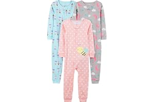 Simple Joys by Carter's baby-boys 3-pack Snug Fit Footless Cotton Pajamas