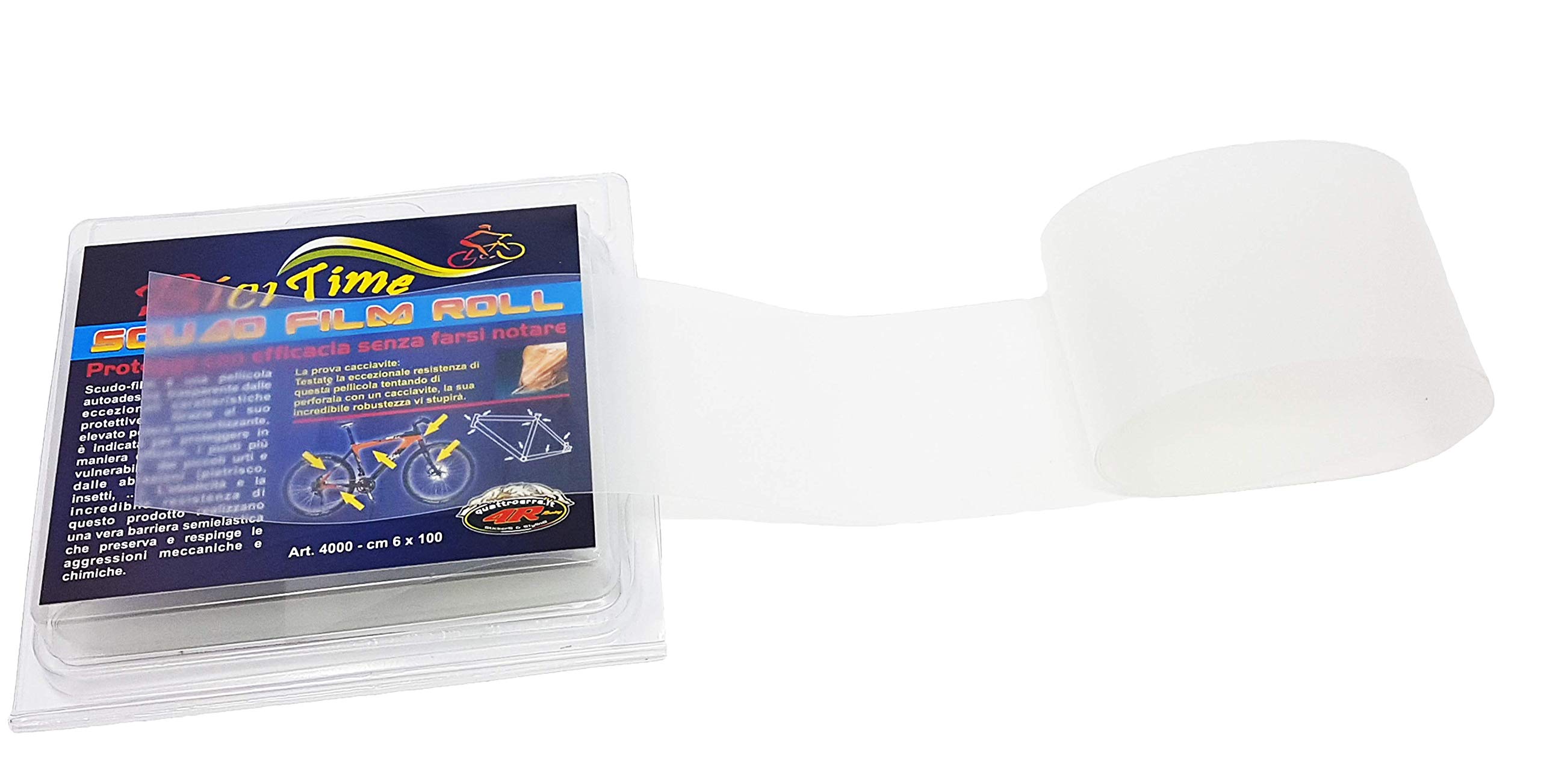 4R Quattroerre.it 3M Adhesive Tape Protection for Bike Frame, 6 x 100 cm