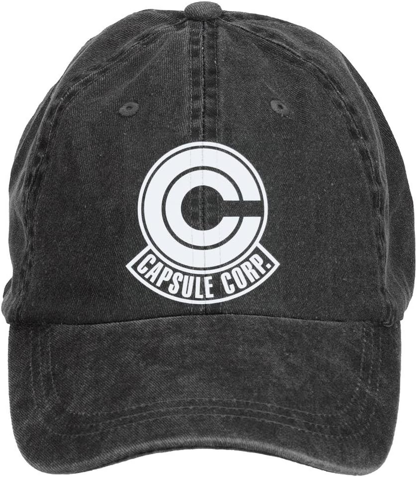Creetive idea Unisex Dragon Ball Z Capsule Corp Adjustable Baseball Cap Black