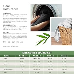 Tafts King Sheets Set, Pure 100% Viscose derived