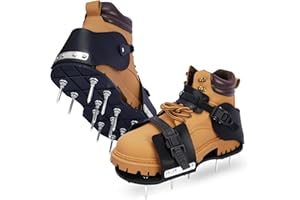 HFH Lawn Aerator Shoes for Grass，Aeration Shoes for Lawn，Spike Shoes for Lawn Aerating (Buckle)