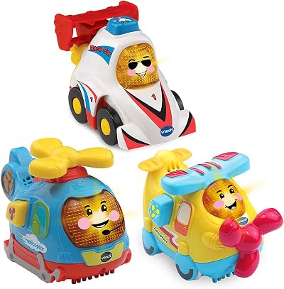 VTech Toot-Toot Drivers 3 Pack Toy Cars Helicopter Aeroplane Interactive