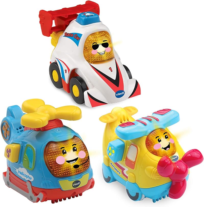 VTech Toot-Toot Drivers 3 Pack Toy Cars Helicopter Aeroplane Interactive