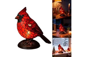 Ochine Sheremart Cardinal Lamp, Fanyil Cardinal Lamp, Red Resin Bird Lamps Christmas Art Decor Light Christmas Handmade Resin