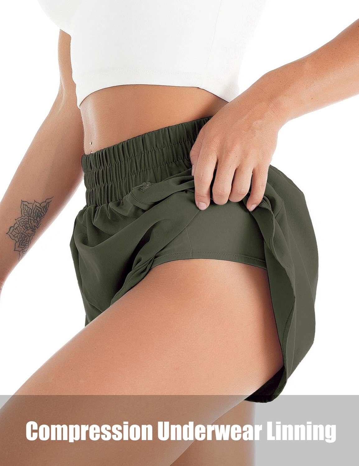 Blooming Jelly Womens Quick-Dry Running Shorts Sport Layer Elastic Waist Active Workout Shorts with Pockets 1.75": Clothing