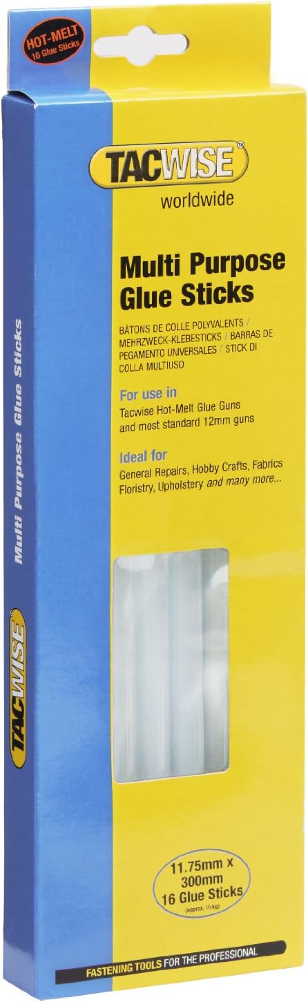 Tacwise 0470 Hot Melt Glue Sticks, 11.75mm x 300mm, Pack of 16, Clear - Image 3