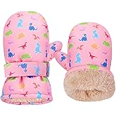 Stadupimry Waterproof Toddler Mittens, Kids Winter Warm Ski Snow Gloves Baby Mitten for 1-4 Years Old
