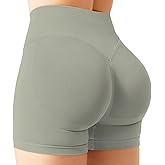 Women Workout Impact Shorts 4.5 Scrunch Butt Lifting Tummy Control Gym Shorts Comfy Running Seamless Booty Biker Shorts