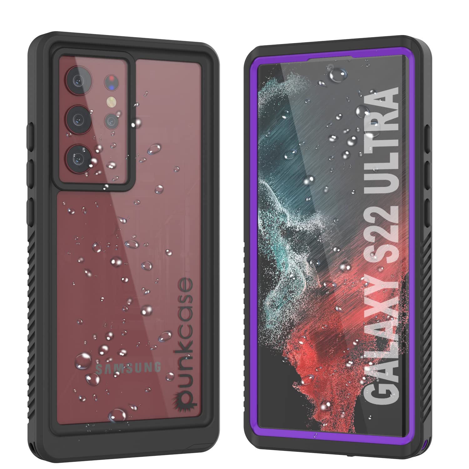 Punkcase for Galaxy S22 Ultra Waterproof Case [Extreme Series] [Slim Fit] [IP68 Certified] [Shockproof] [Dirtproof] [Snowproof] Armor Cover for Galaxy S22 Ultra 5G (6.8") (2022) [Purple]