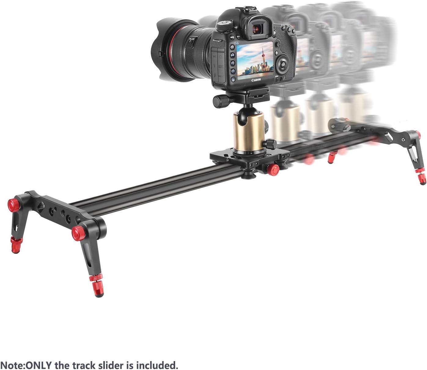 Neewer Aluminum Alloy Camera Track Slider Video Stabilizer Rail with 4 Bearings for DSLR Camera DV Video Camcorder Film Photography, Loads up to 17.5 pounds/8 kilograms (60cm) : Camera & Photo