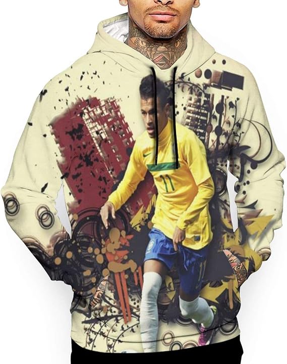 Amazon Co Jp ネイマール4 1 メンズ パーカー 秋服 面白 プリント おしゃれ スウェット プルオーバー おおきいサイズ カップル着用 冬服 服 ファッション小物