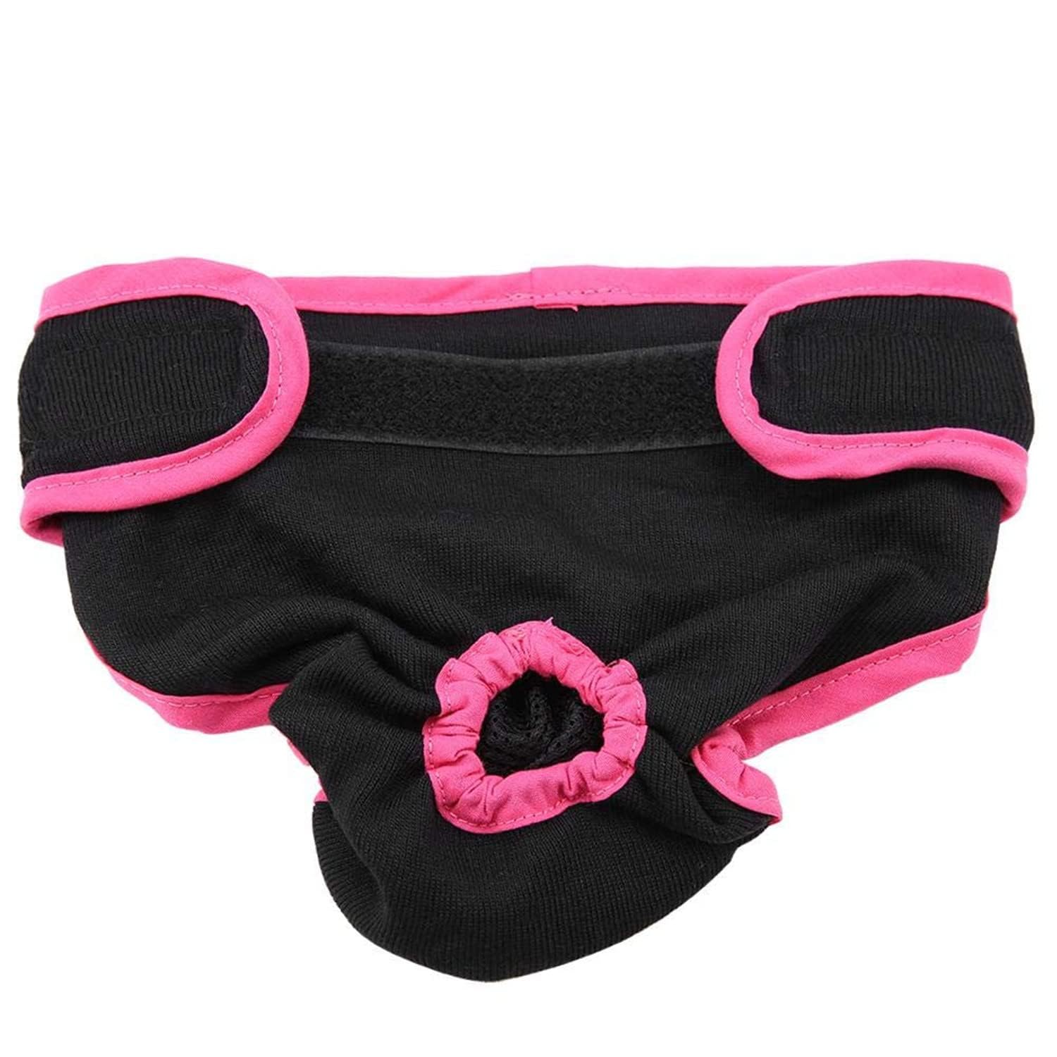 TOPINCN Dog Underwear Polyesterfabric Flexible Physiological Pants Puppy Female Pet Sanitary Diaper for Small Medium Large Dogs(S-Black)