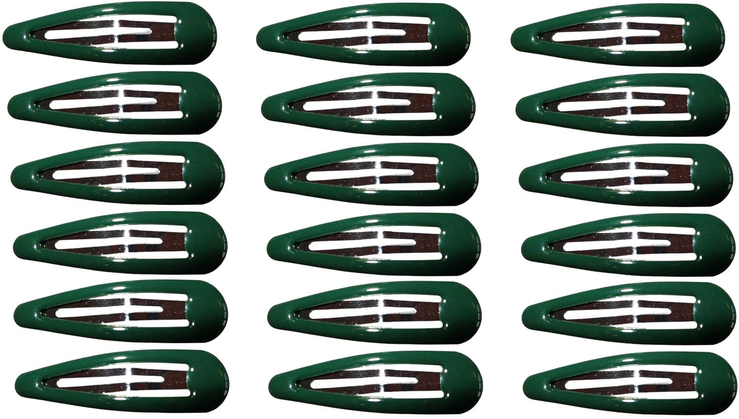 18 Bendies Snap Sleepies Hair Clip Slides School Hair Accessories for Women Girls by Glitz4Girlz… (Bottle Green)