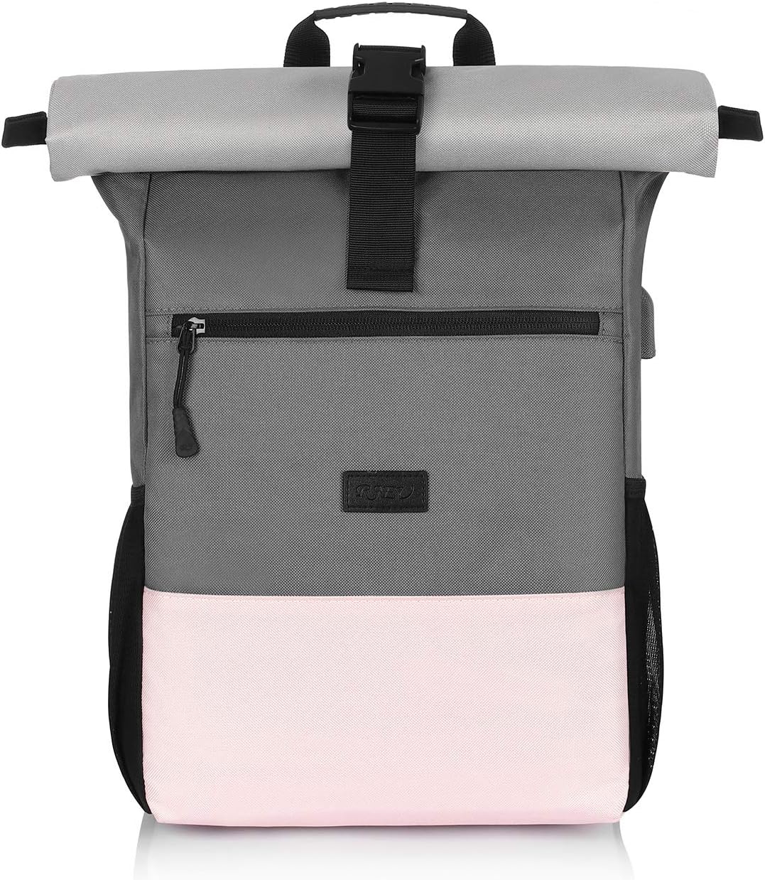 RJEU Laptop Backpack 17.3" Computer, Pink Gray, fits for 17in laptop