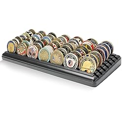 DecoWoodo 7 Rows Challenge Coin Display Stand Solid