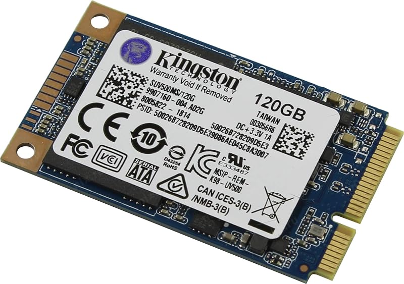 Kingston UV500 mSATA SSD 120GB Black AES 256-bit Encryption SED TCG Opal 2.0