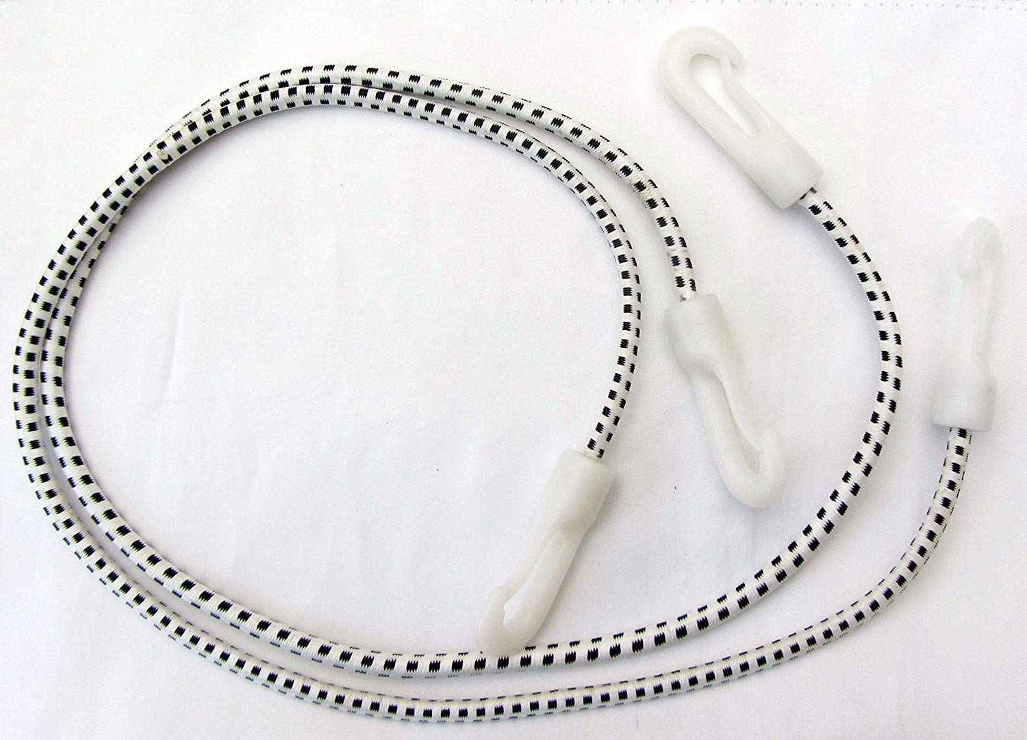 Floor To Ceiling BALL Flexible/Cord Replacement Straps 1 Pair (Top & Bottom) Black/White