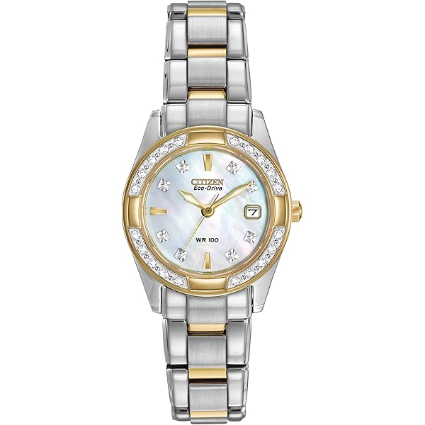Amazon.com: Citizen Bianca White Dial Gold-Tone Stainless Steel Bracelet  Watch 22mm - EW5602-57D : Clothing, Shoes & Jewelry
