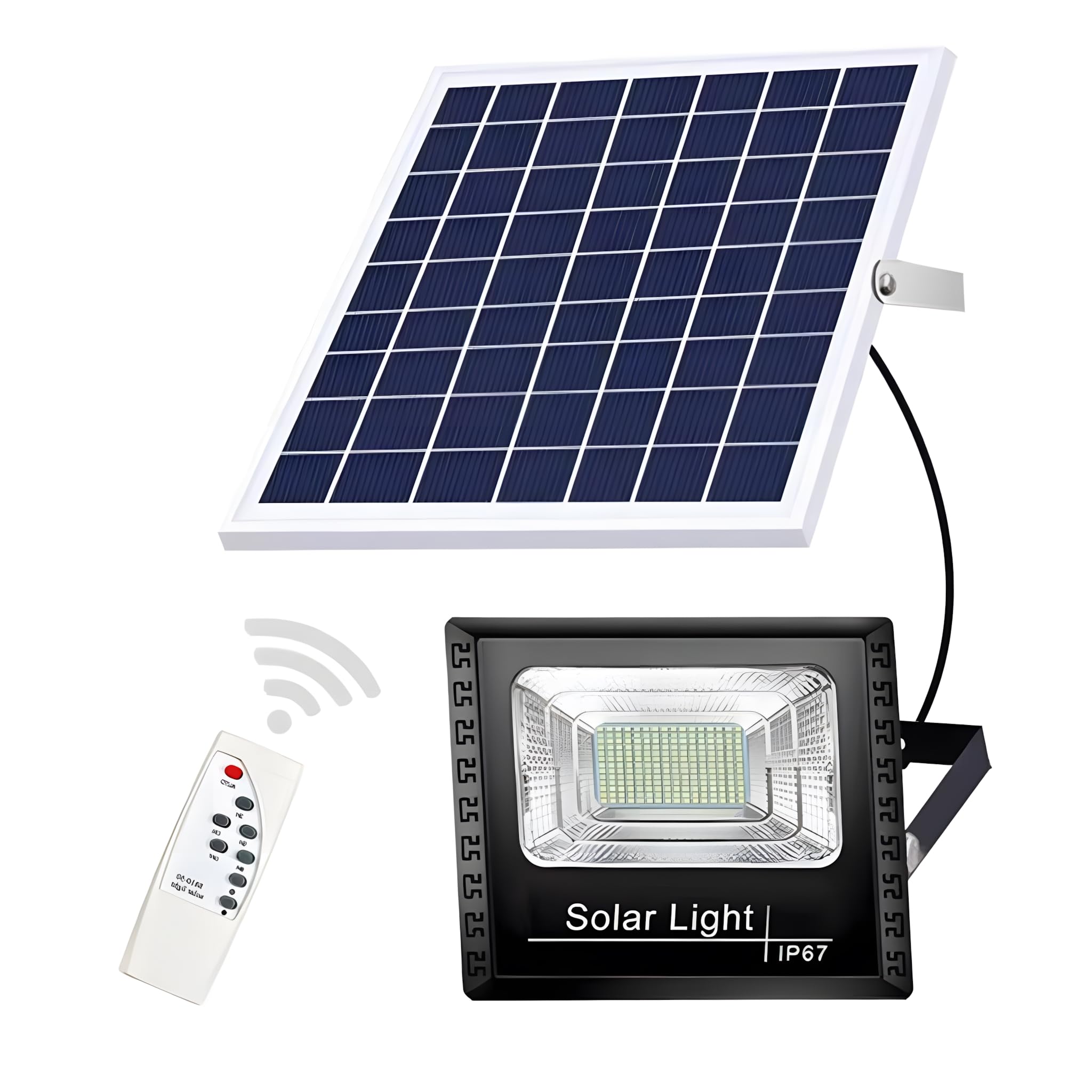 Photo 1 of DuBom 100W-800W Solar Flood Light Outdoor Remote, 6000K Bright LED, IP67 Waterproof Solar Power Security Light Auto On/Off Dusk to Dawn for Yard, Gazebo, Shed, Barn, Porch, Patio, Garage, Garden,100w