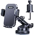 Rorhxia [Military-Grade] 3-in-1 Phone Holders for Your Car, [2025 Most Stable and Flexible Suction Cup] Vent Dashboard Windshield Cell Phone Mount Car Fit for All Phones, iPhone, Samsung