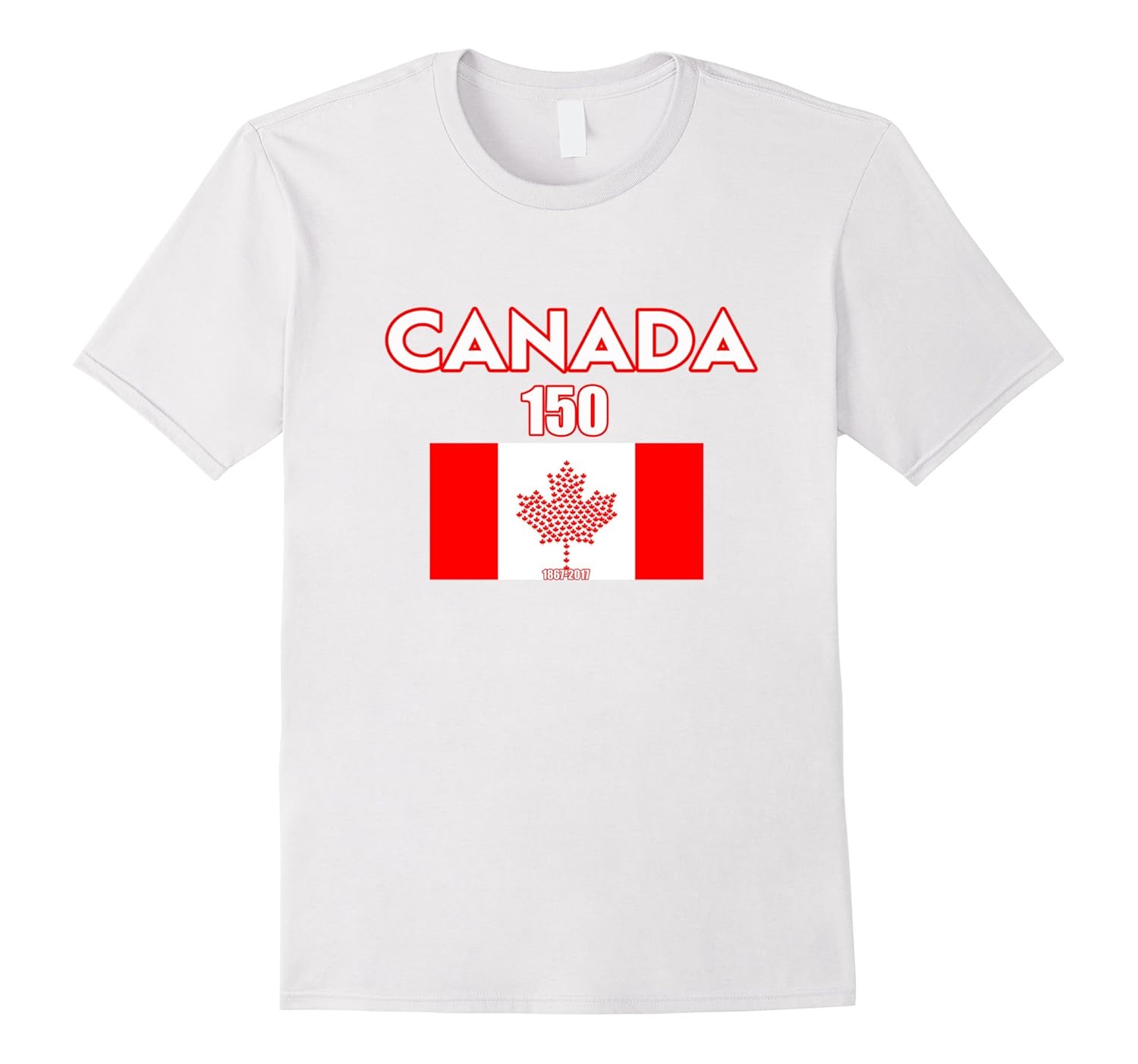 Canada 150 Years 1867-2017 Flag Deer Official Maple Leaf Tee