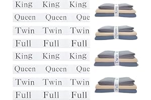 Maletnd 8 Pieces Bed Sheet Organizer Bands, Sheet Organizers and Storage Label Bands, Sheet Label for Bedding, Sheets Organizer for Closet,Sheet Keepers Linen Labels Bedding Bands (Classic, 8Pcs Mix)