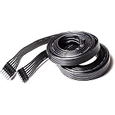 Litcessory Extension Cable Compatible with Nanoleaf Essentials Lightstrips | 3.3ft, 2 Pack, Black