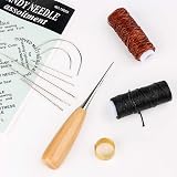 HXC Leather Repair Kit 11Pcs Waxed Thread Needles Upholstery Tools view 5