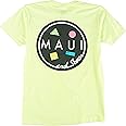 Maui & Sons Men's T-Shirt, Classic Cookie Logo Design - Crewneck Short Sleeve T Shirts for Men, Surfing Lifestyle Clothing
