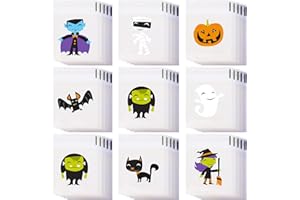 Joottuan 320 Pieces Halloween Treat Bags Clear Self adhesive Bags Cellophane Plastic Cookie Candy Bags for Halloween Party Favors