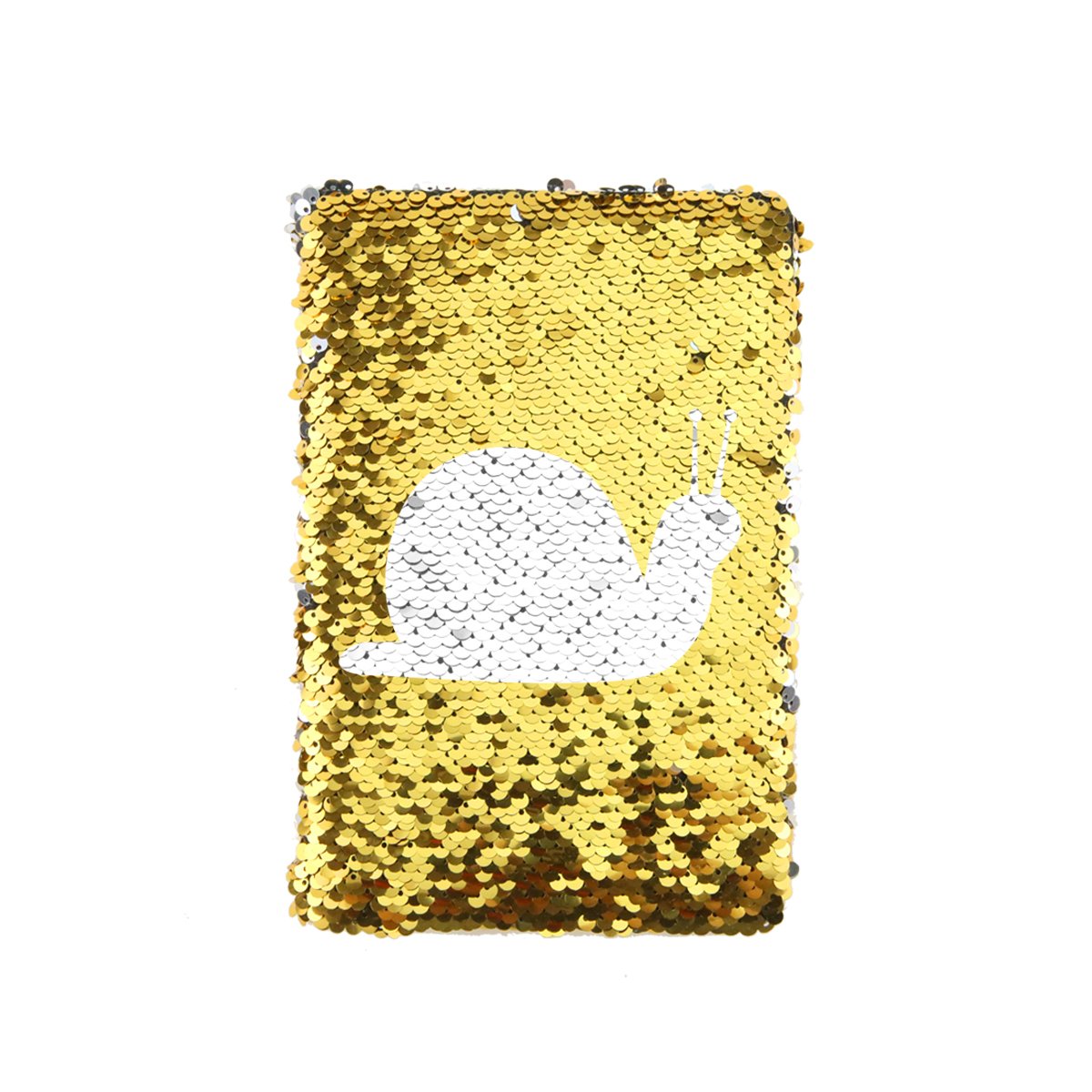 Magic A5 Reversible Sequin Notebook Sparkling Shiny Glittery Planner Journal Notebook Gift for Kids Adults (Gold)