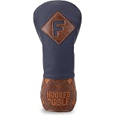 Golf Club Head Cover Vintage Golf Headcovers Separate Golf Head Covers | 1pc or 3pcs Driver Headcover 3 Wood Cover Hybrid Headcovers,Nylon+ Faux Leather Well-made Golf Head Cover