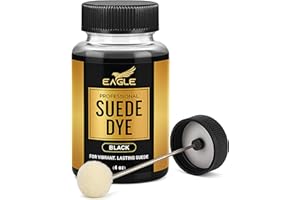 EAGLE Black Suede Dye for Shoes, Boots, & Accessories – Permanent Suede Color Restorer with Built-in Applicator – Shoe Dye for Touch-Ups, Customization & Repairs – 3 fl oz