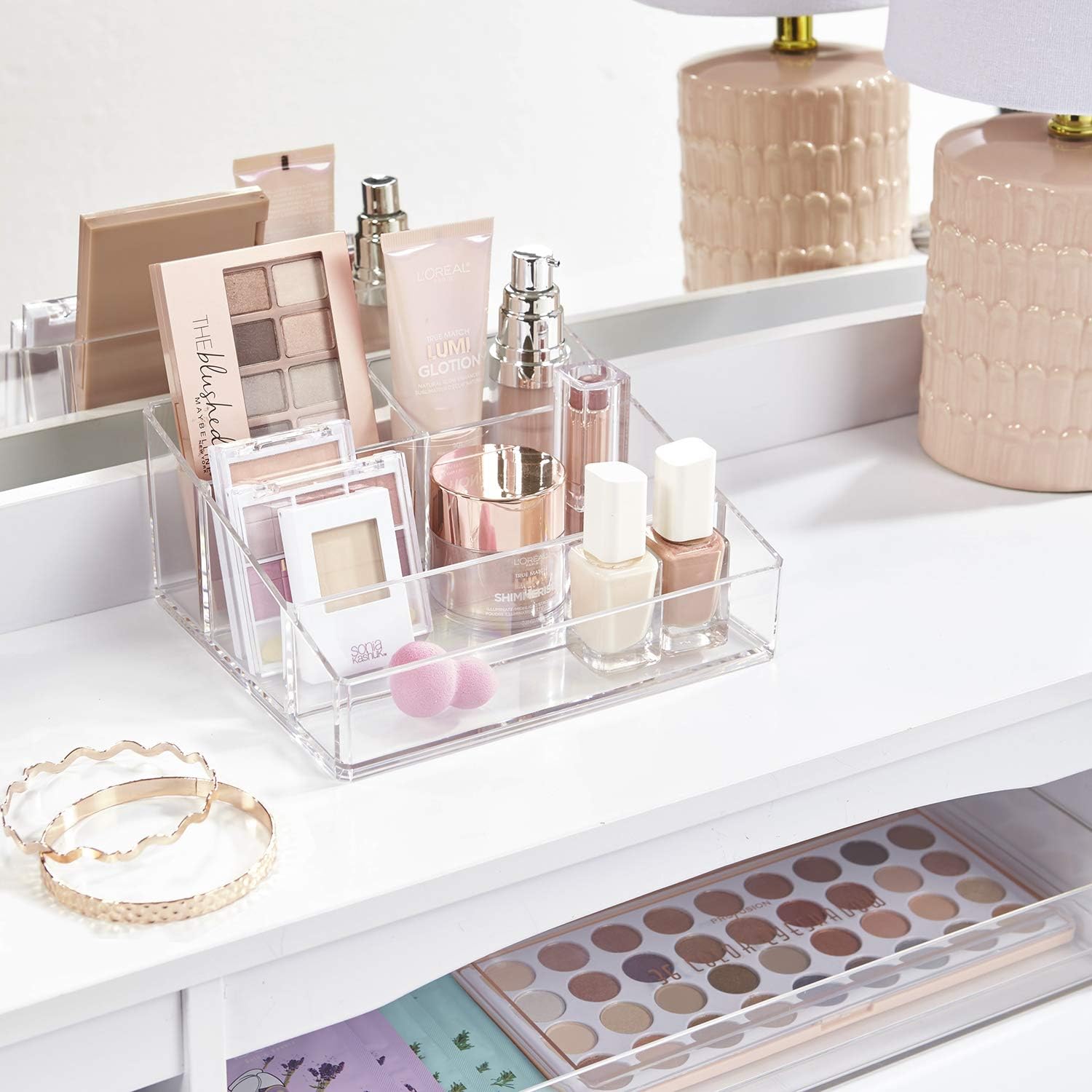 STORi Clear Plastic Vanity Makeup Organizer: Home & Kitchen