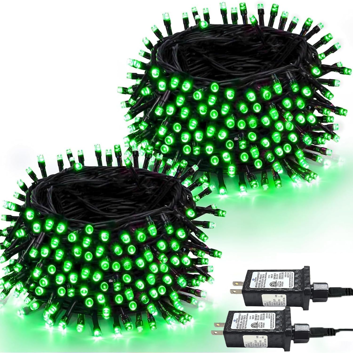 Photo 1 of 2-Pack 66FT 200 LED Christmas Lights, 13 Modes Extendable Christmas Tree Lights with Timer & Memory, Waterproof Twinkle Fairy Lights Green Wire Outdoor String Lights Indoor for Xmas Tree (Green)