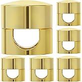 SmallCat 6 Sets Charger Holders for Cords, Gold Adjustable Cable Anchor Holders, Adhesive Metal Cord Clips, Cable Management Wire Organizers for Desk, Office, Nightstand