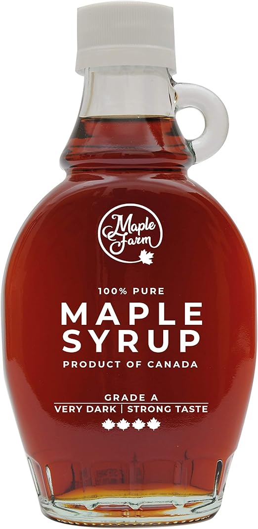 Maplefarm Ahornsiroop Pure Canadian Maple Syrup Very Dark 250 G Grade A Pure Maple Syrup Canadian Maple Syrup Pancake Syrup Gluten Free Vegan Amazon Nl