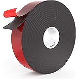 LLPT Double Sided Foam Tape 1 Inch x 50 Feet Multiple Sizes for Automotive Car Trim Strip Gap Filling Mountings Outdoor Indoo