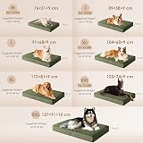 EHEYCIGA Orthopedic Dog Bed XXL Removable Washable Cover Dark Green 127x91x10cm view 2