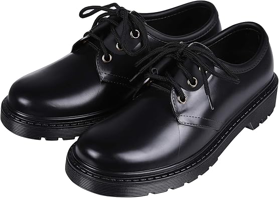 Amazon Com Women S Black Waterproof Oxford Shoes Unisex Lace Up