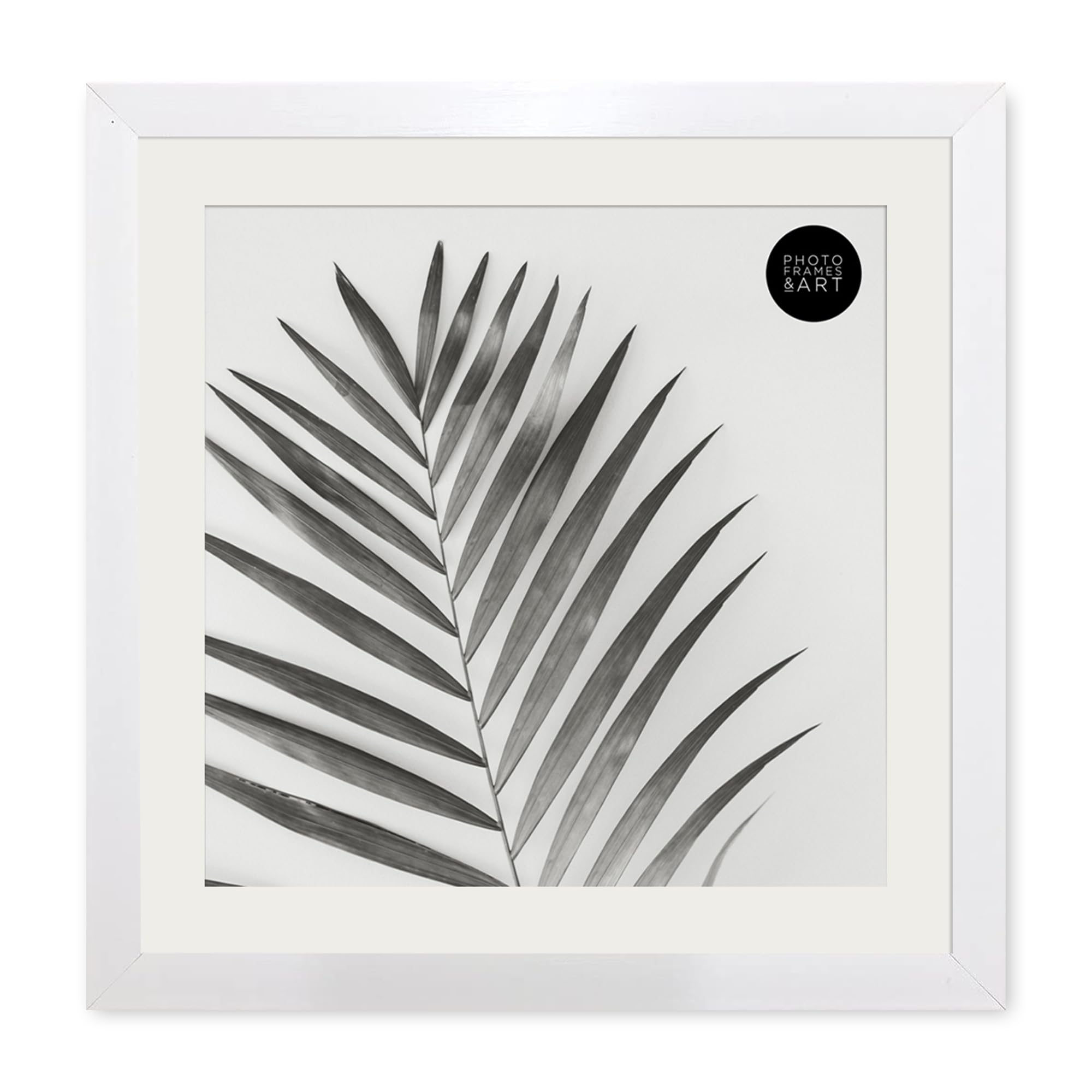 pf+a REAL GLASS 25x25cm For 20x20cm Picture Frame - Oxford White Frame For 20x20cm Photo / 25x25cm Picture Frame