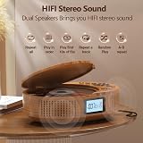 Arafuna Portable CD Player Bluetooth 5.0 Rechargeable Speaker FM Radio AUX view 4