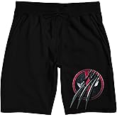 Deadpool and Wolverine Icon Men's Black Lounge Shorts