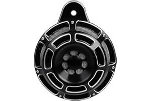 SHMTOOL CNC Black Aluminum Horn Cover Speaker Cover for Harley Big Twin Touring Electra Street Glide Road King Sportster 1991