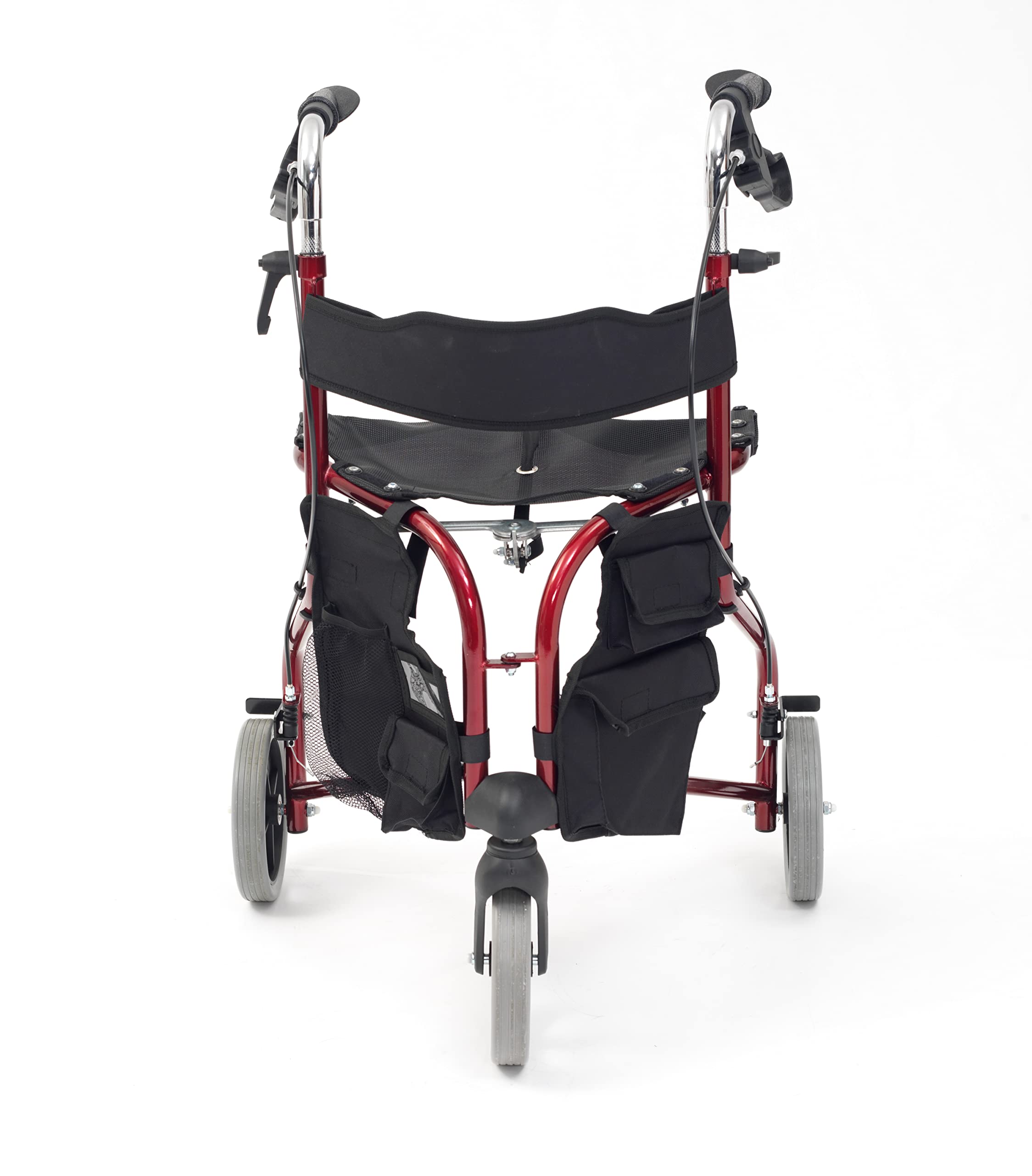 Drive Devilbiss Tri-Walker Walking Aid with Seat and backrest, Red
