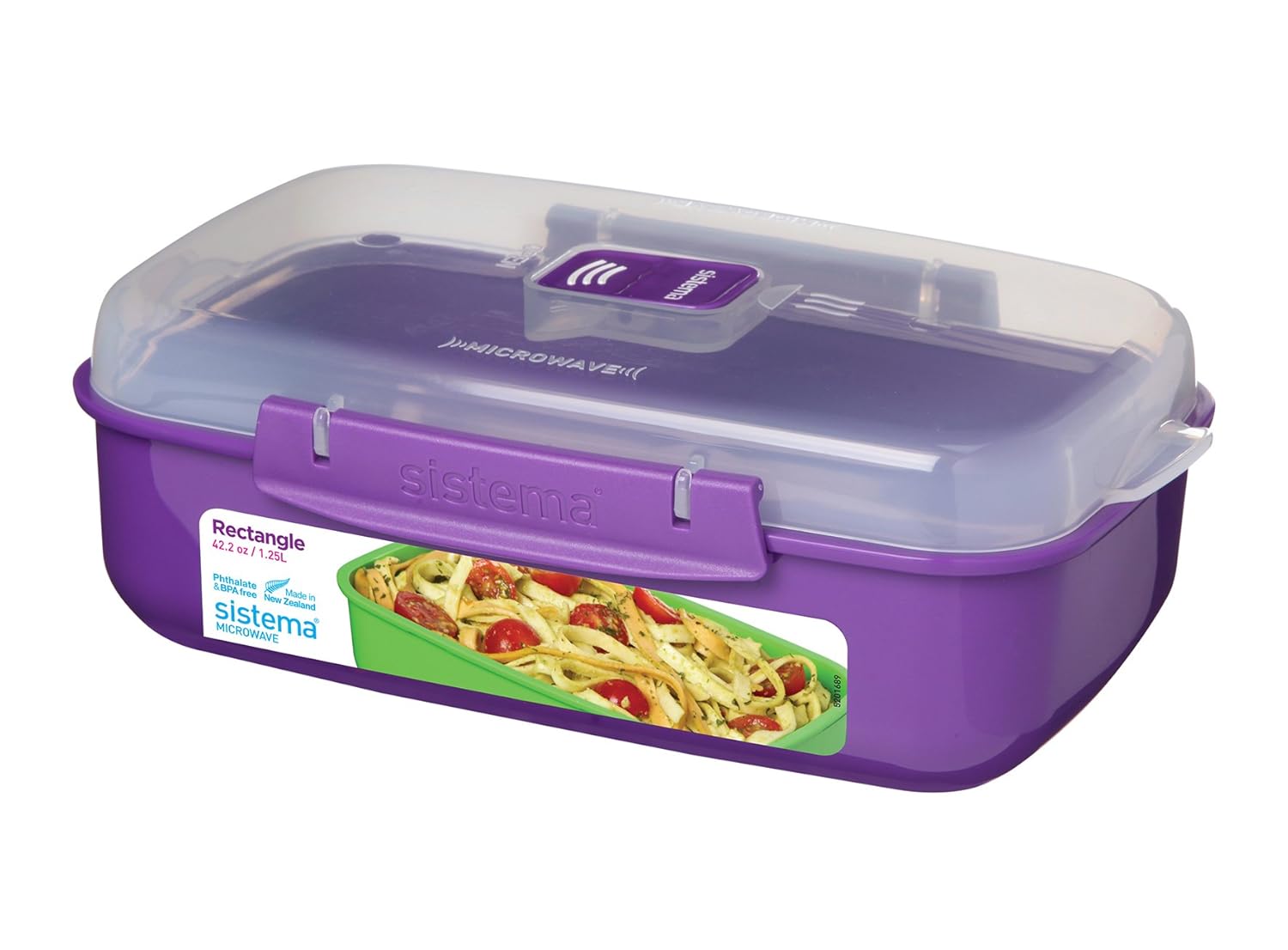 Sistema - Recipiente Rectangular para microondas (1,25 L), 1.25 L ...