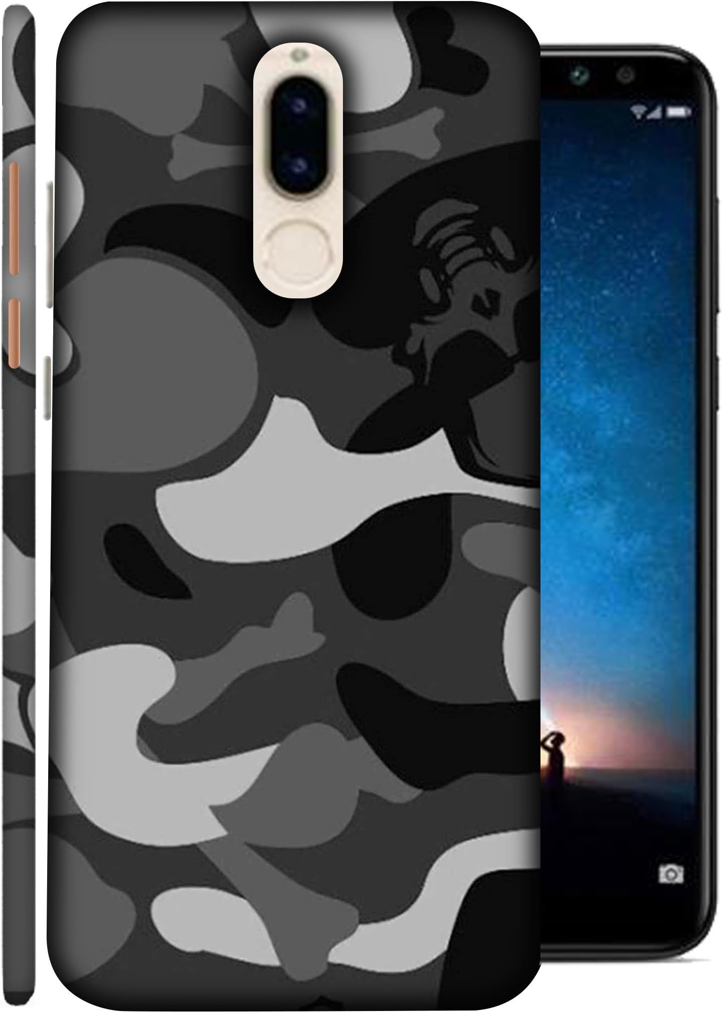 printfidaa designed back cover for huawei nova 2i, huawei maimang 6, huawei honor 9i, huawei g10, huawei mate 10 lite - cartoons of skulls and bones printed designer back case multi-coloured